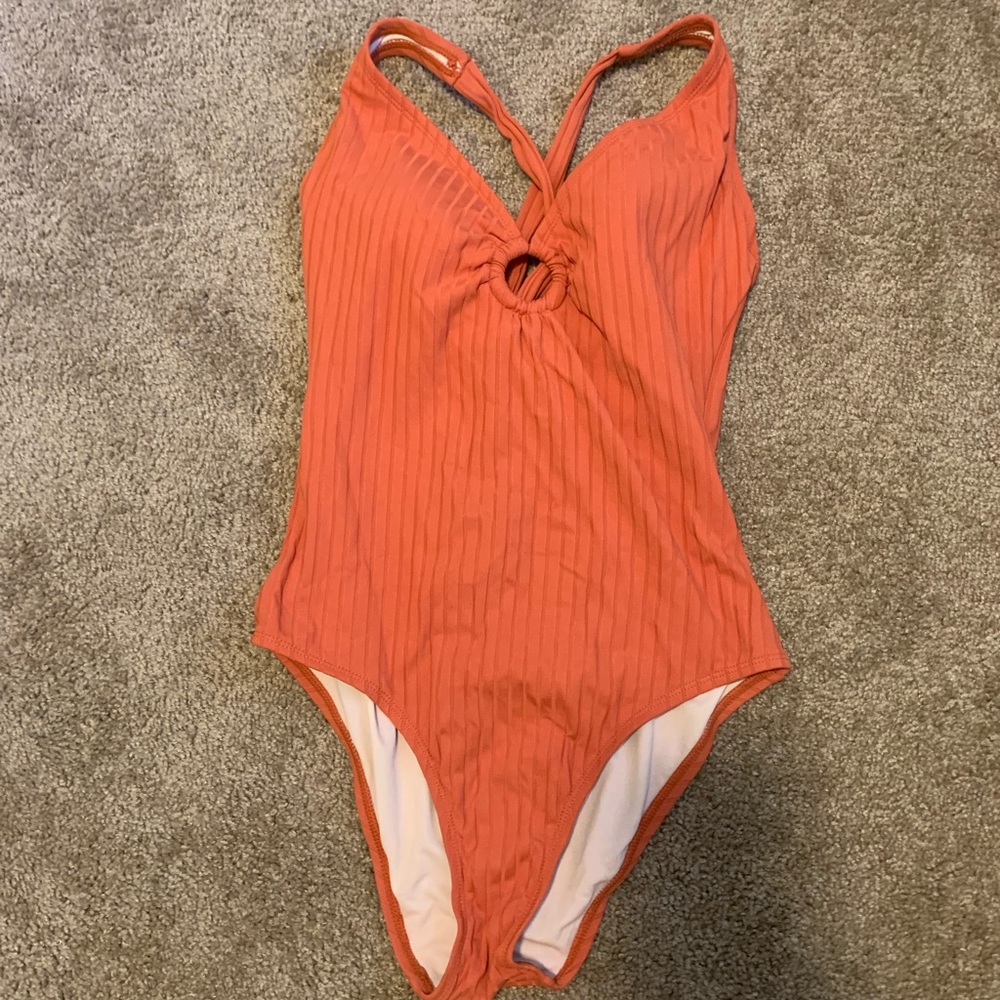 Ribbed One-Piece Bathing Suit